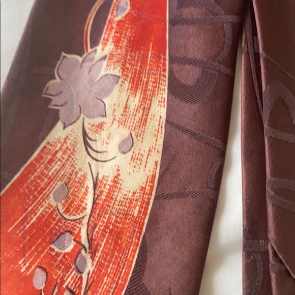 Vintage brown and red orange necktie - Picture 3 of 5